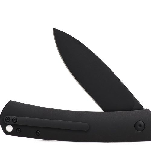 Kaviso x Laconico Keen CPM S35VN Folding Pocket Knife with Titanium Frame Lock with Flipper Tab Deployment Left Hand Black