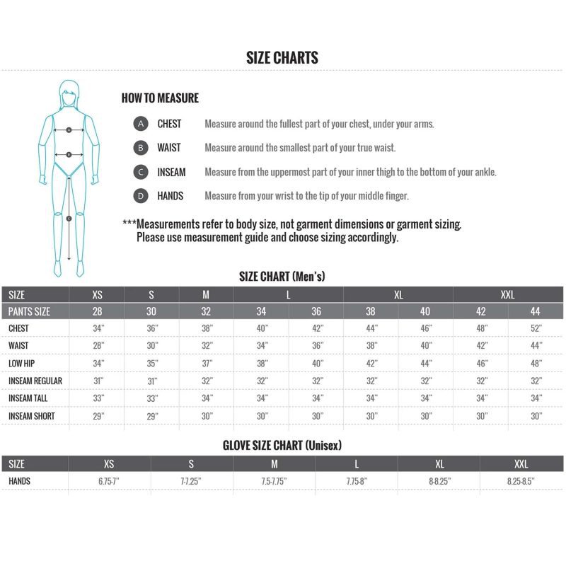 FlylowSizeChart