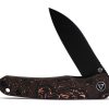 QSP Otter QS140-B2 Copper Foil S35VN folding Knife Black stonewashed blade EDC Every day Carry LInerlock Ceramic Bearings Kaviso